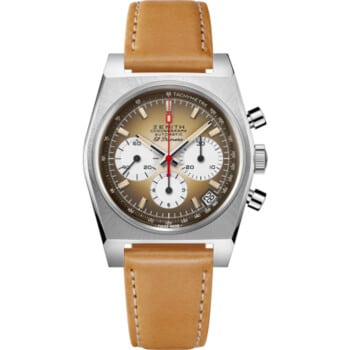 Zenith Chronomaster Revival El Primero 03.A384.400/385.C855 Stainless Steel with Brown Calfskin Leather Watch 2024