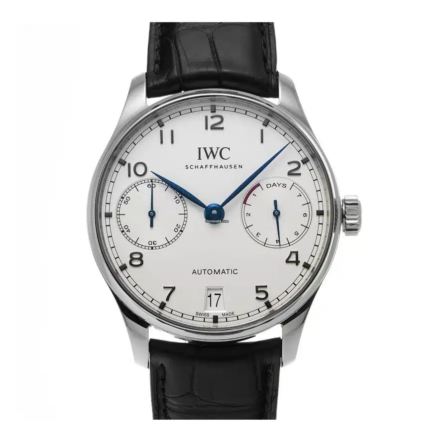IWC Portuguese Automatic IW500705 Stainless Steel with Black Leather Watch