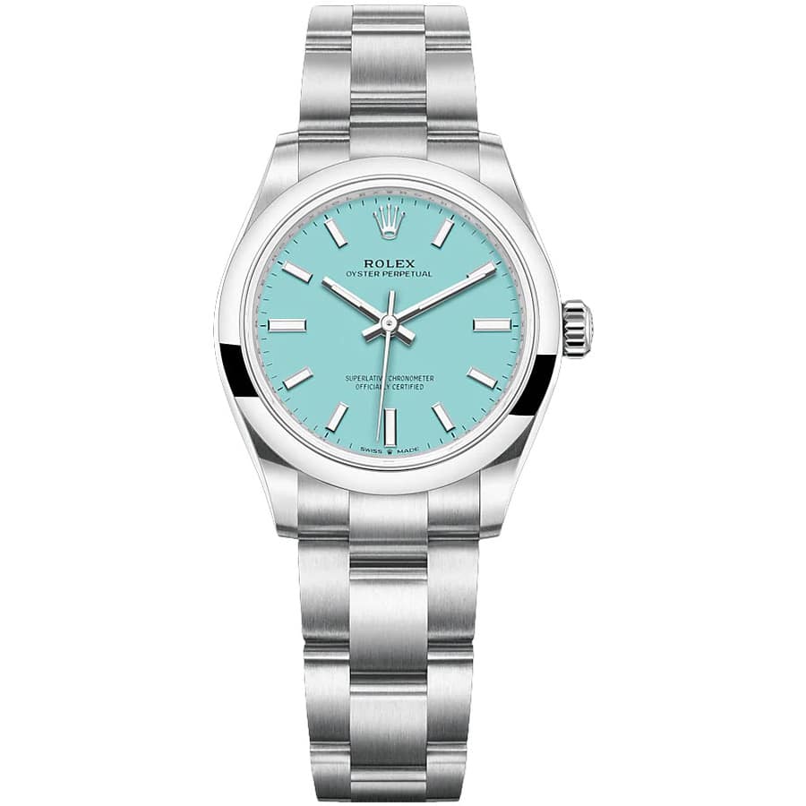Rolex Oyster Perpretual 31mm 277200 Stainless Steel Watch Turquoise Blue Dial