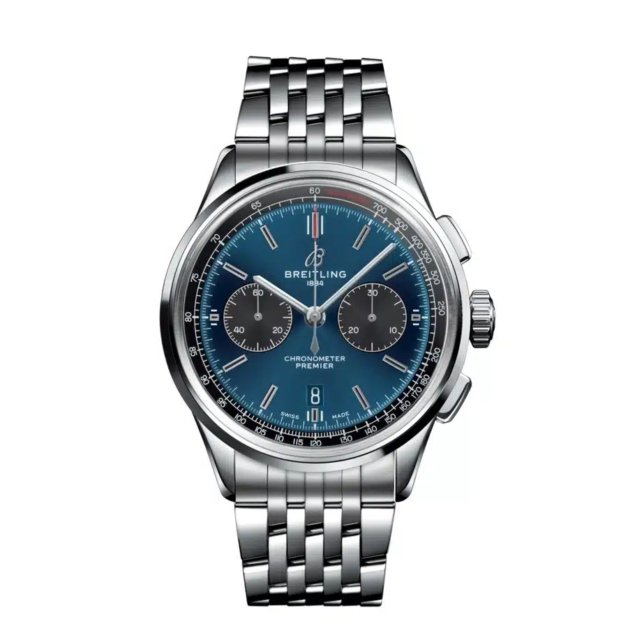 Breitling Premier Bentley AB0118A61C1A1 Stainless Steel Watch Blue Dial