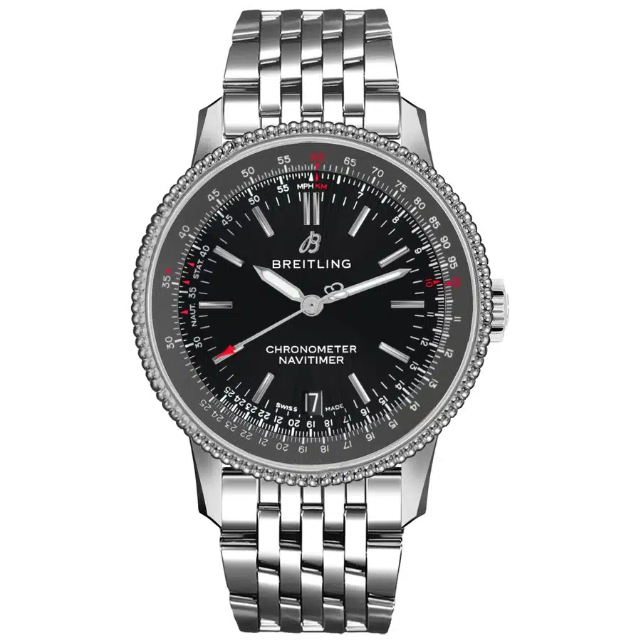 Breitling Navitimer Black Dial A17325241B1A1 Stainless Steel Watch 2024