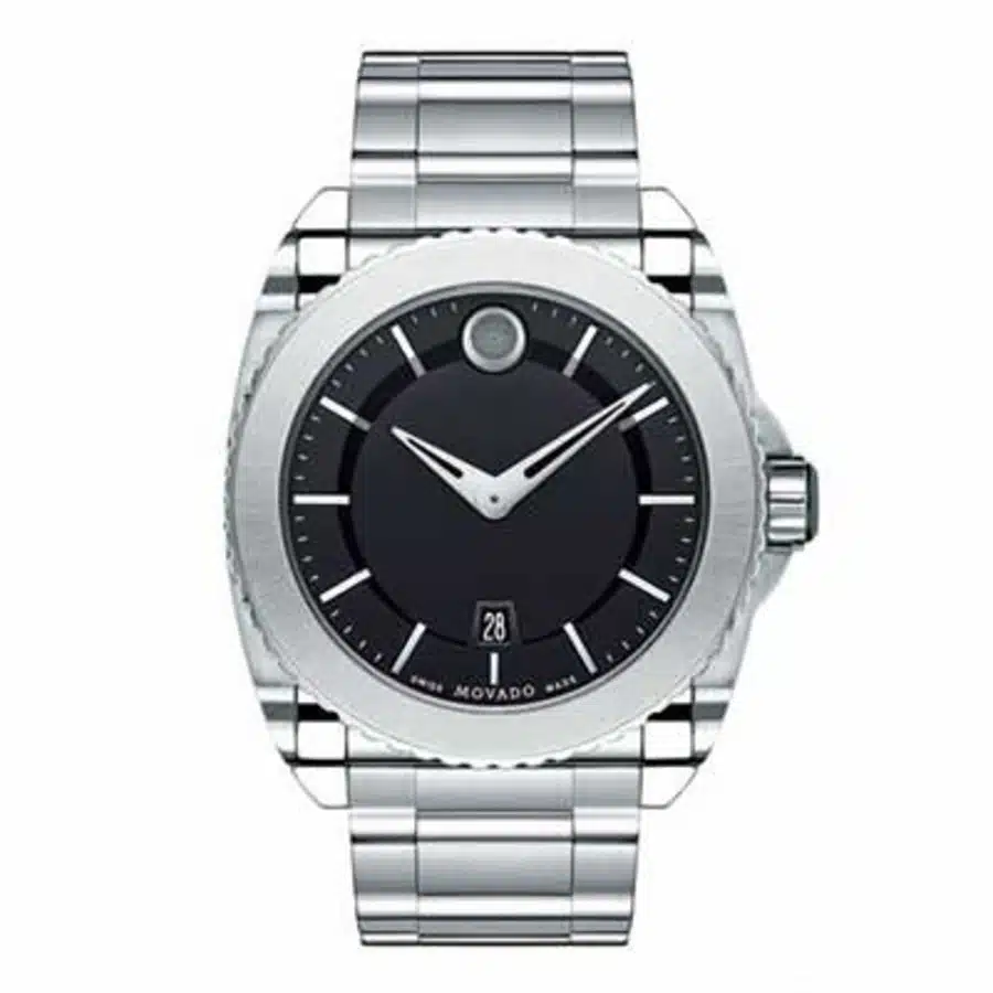 Movado Master Black 0606550 Stainless Steel Watch