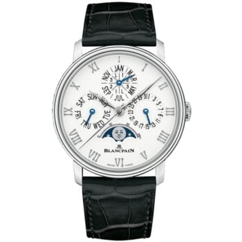 Blancpain Villeret Quantième 6656-1127-55B Stainless Steel with Black Crocodile Leather Watch 2024