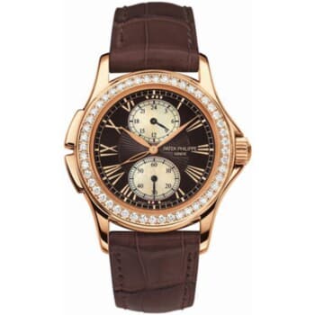 Patek Philippe Travel Time 4934R-001 rose gold watch, brown dial