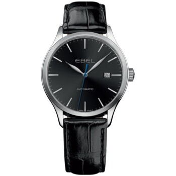 Ebel Classic 1216089 Stainless Steel With Black Leather Watch