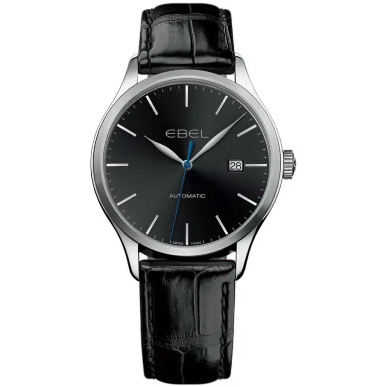 Ebel Classic 1216089 Stainless Steel With Black Leather Watch