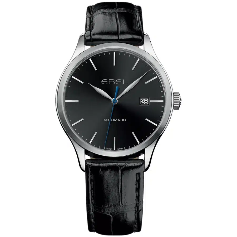 Ebel Classic 1216089 Stainless Steel With Black Leather Watch