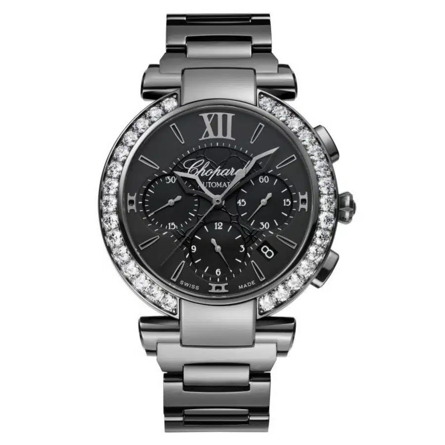 Chopard Imperiale Chronograph 388549/3006 Black Stainless Steel Watch Black Dial 2024