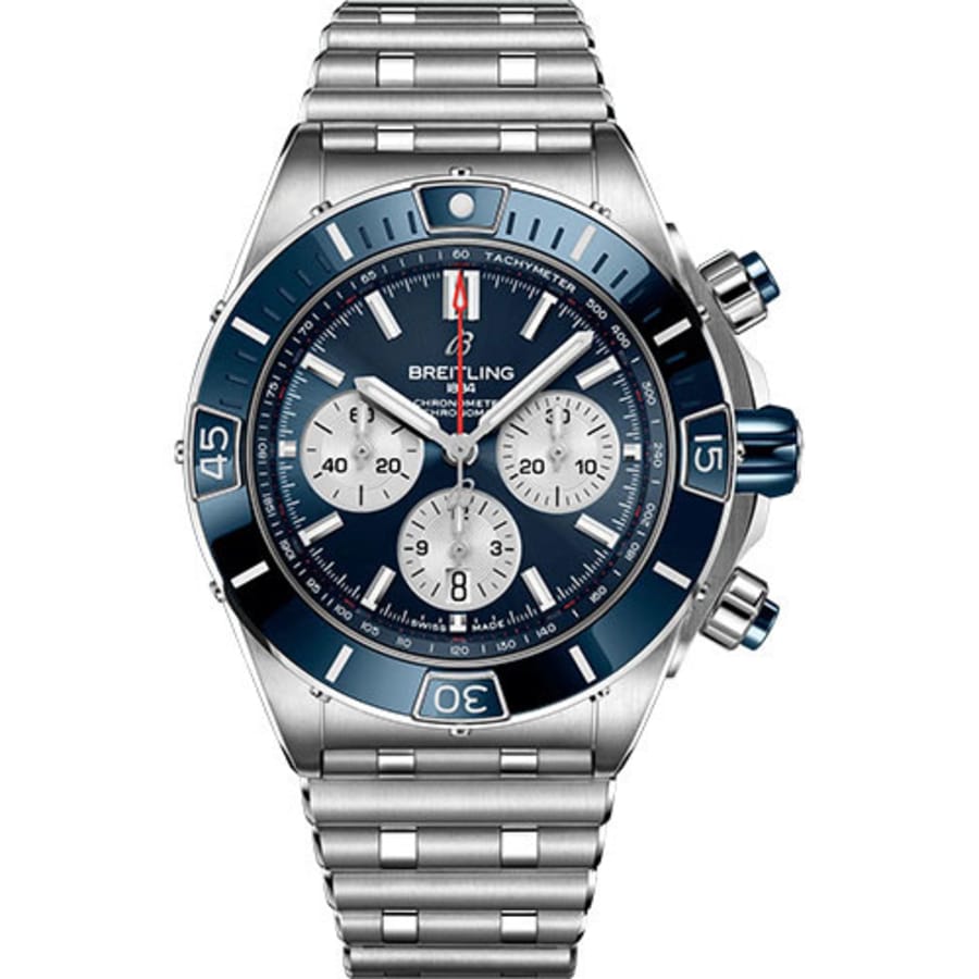 Breitling Super Chronomat AB0136161C1A1 Stainless Steel Watch Blue Dial 2024