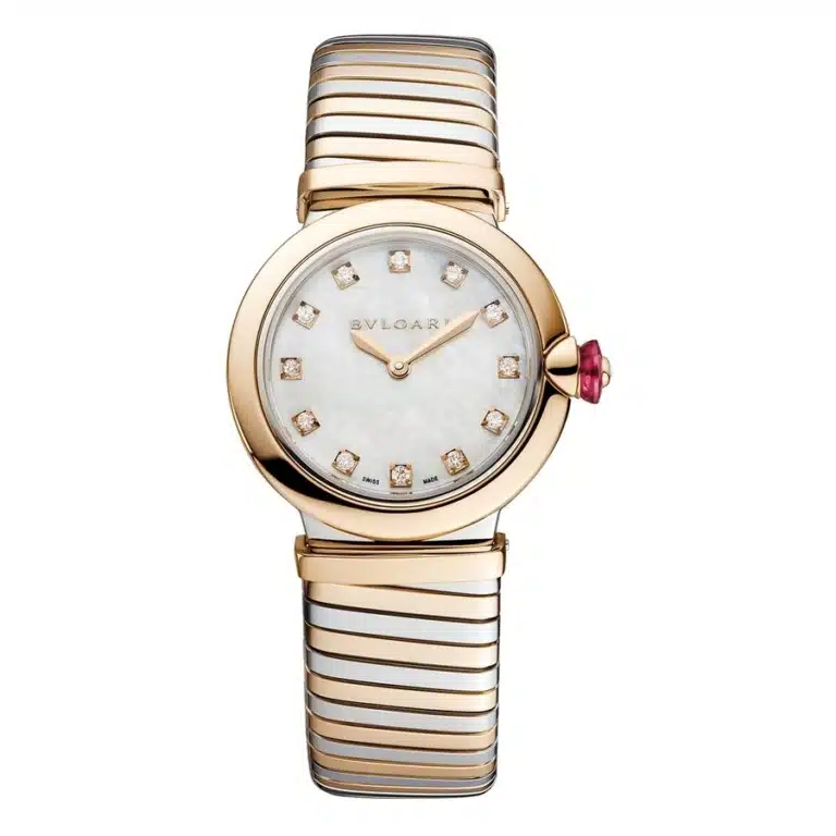 Bulgari Lucea Quartz 102952 Stainless Steel and Rose Gold 28mm Watch