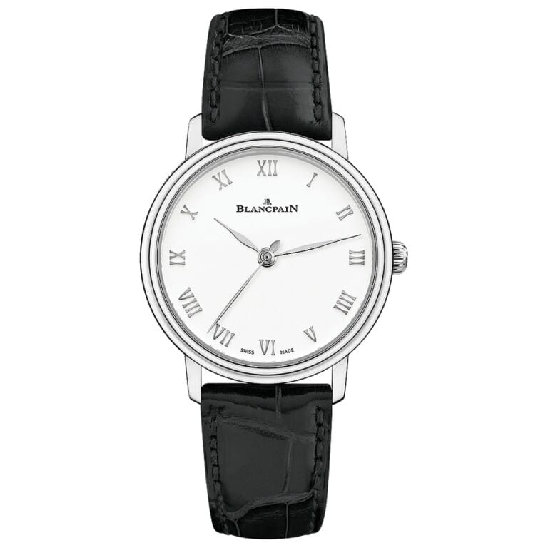 Blancpain Ladies Villeret Stainless Steel with Black Leather Watch 6104-1127-55A 2024