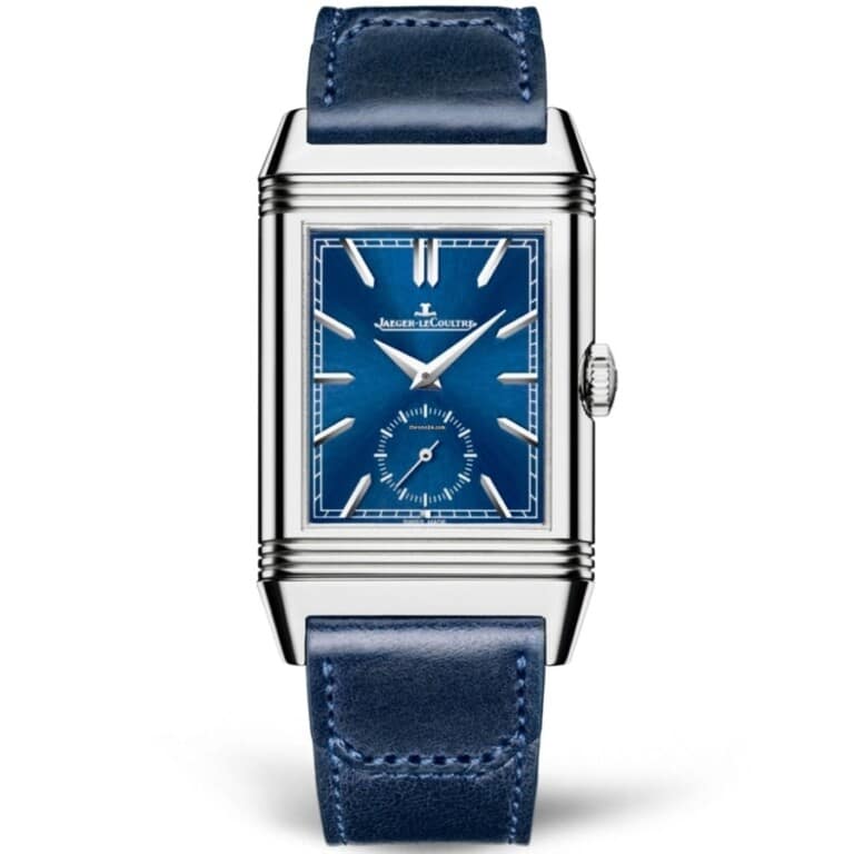 Jaeger-LeCoultre Reverso Duoface 3988482 Stainless Steel Blue Leather Watch 2024