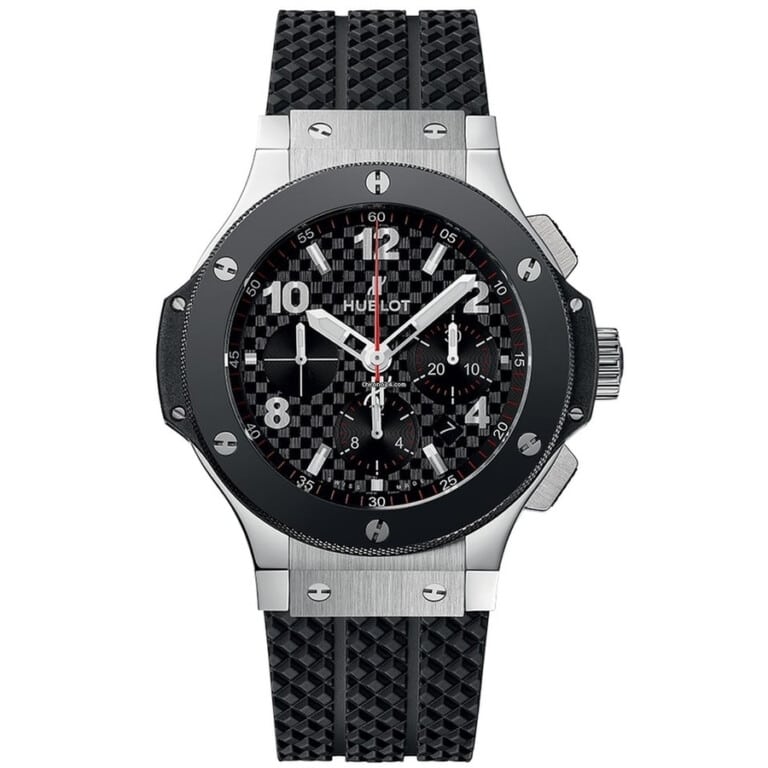 Hublot Big Bang Black Dial 341.SB.131.RX Stainless Steel with Black Rubber Watch
