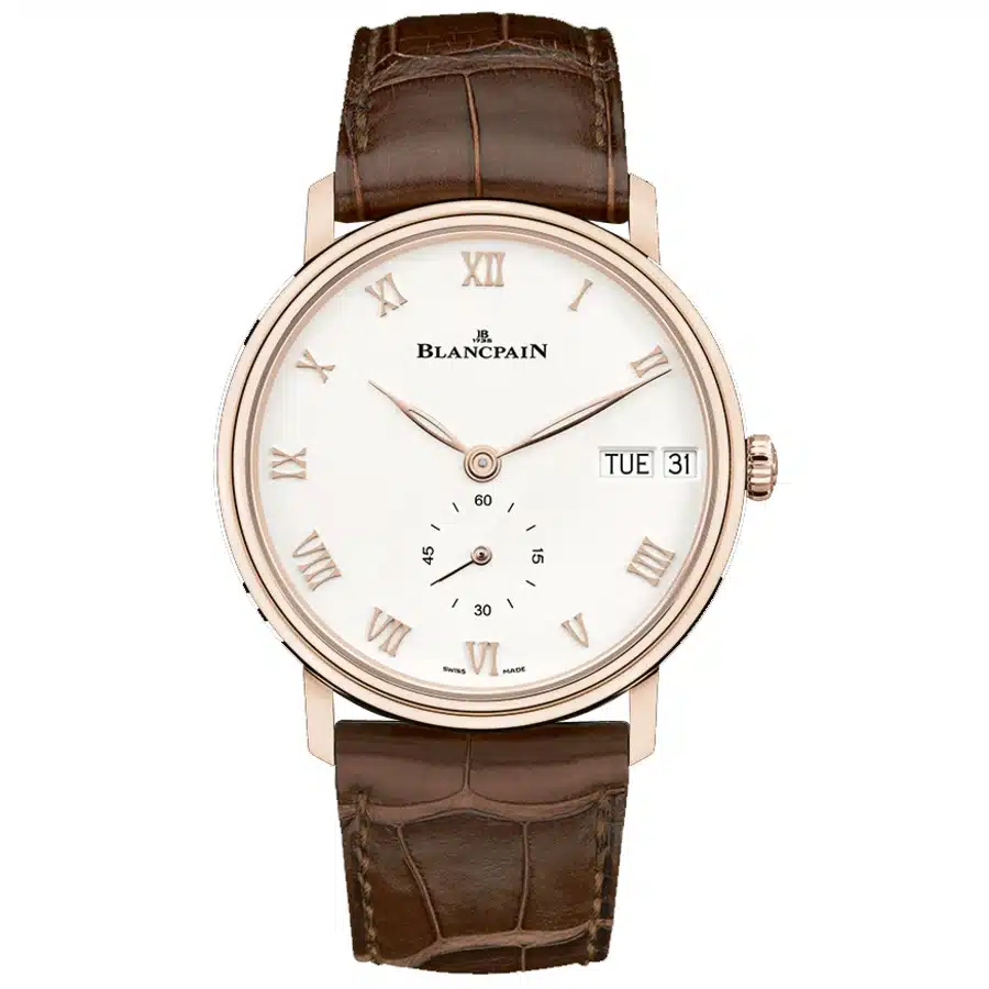 Blancpain Villeret 6652-3642-55B Rose Gold 40mm With Brown Alligator Leather Strap