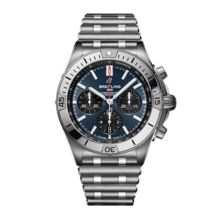 Breitling Chronomat B01 42 AB0134101C1A1 Stainless Steel Watch Blue Dial 2024