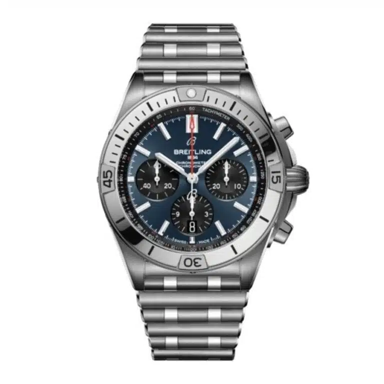 Breitling Chronomat B01 42 AB0134101C1A1 Stainless Steel Watch Blue Dial