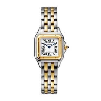 Cartier Panthere W2PN0006 Stainless Steel & Yellow Gold Watch Silver Dial