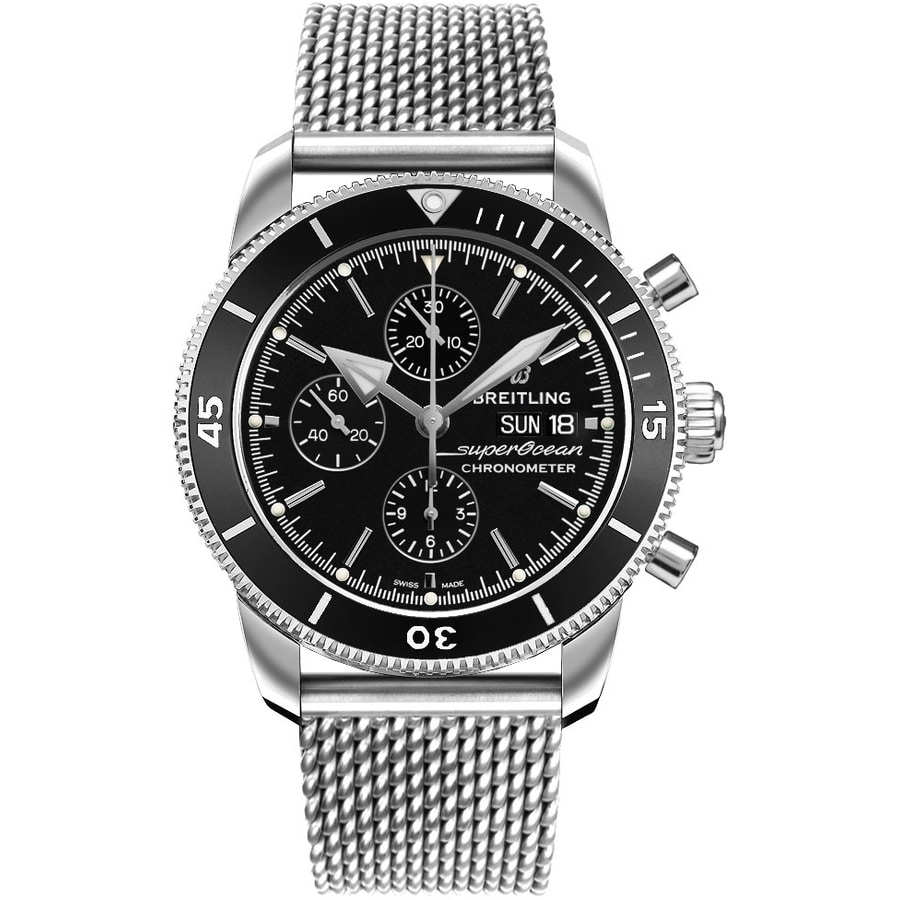 Breitling Superocean Héritage II Chronograph A13313121B1A1 Stainless Steel Watch Black Dial 2024