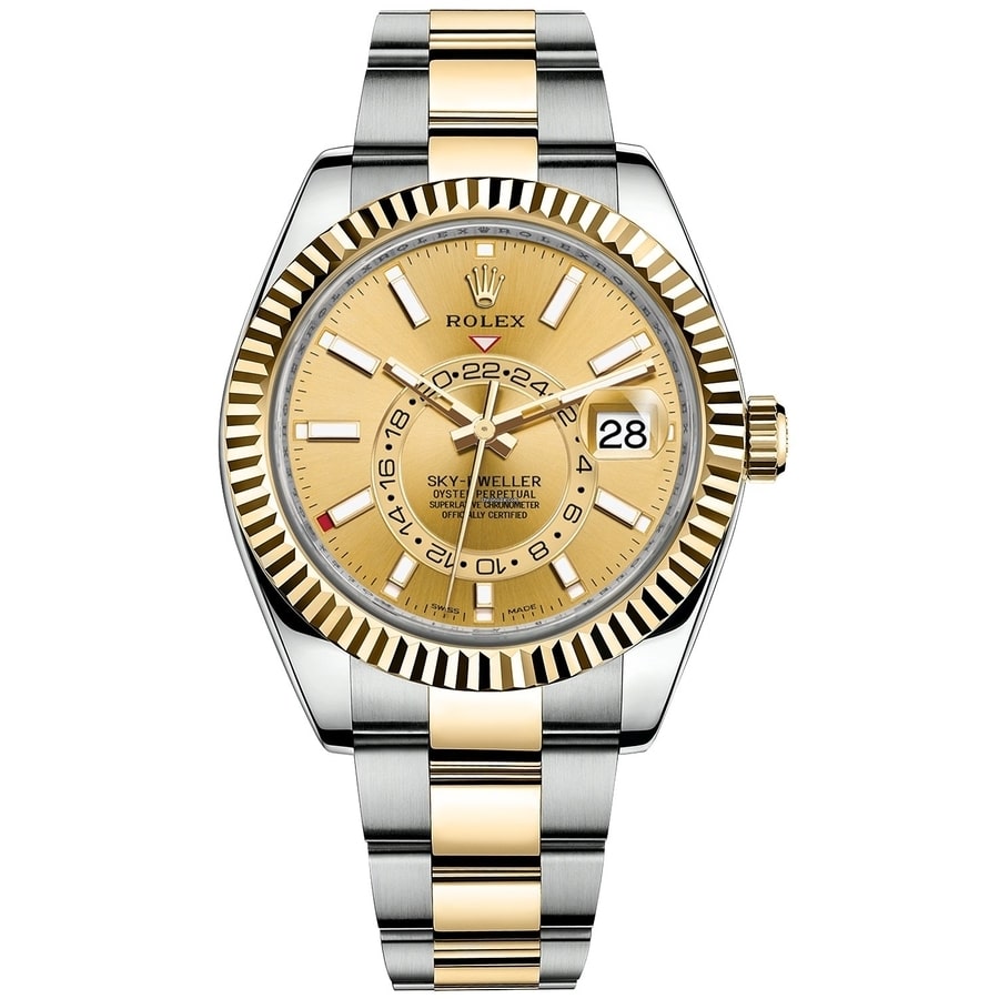 Rolex Sky-Dweller Champagne 326933 Unworn Stainless Steel and Yellow Gold Watch