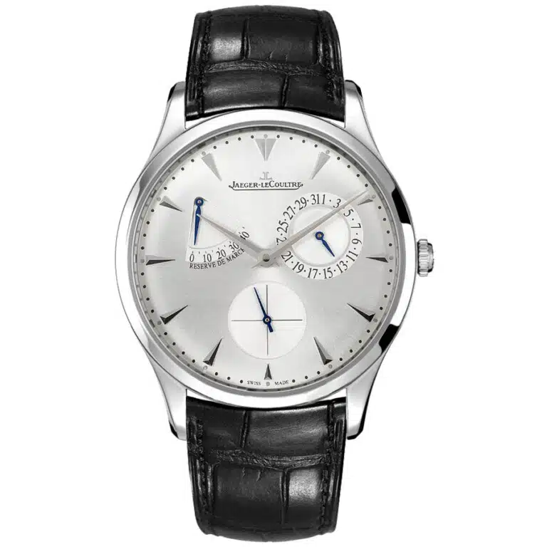 Jaeger-LeCoultre Master Ultra Thin Réserve de Marche 1378420 Stainless Steel Black Leather Silver Dial 2024