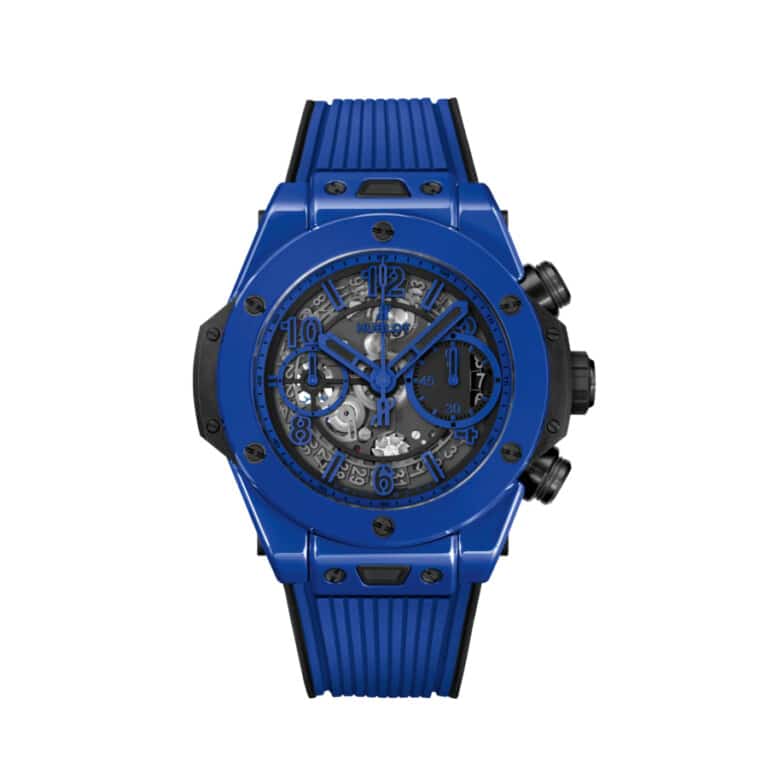 Hublot Big Bang Unico 441.ES.5119.RX blue ceramic watch, blue rubber strap