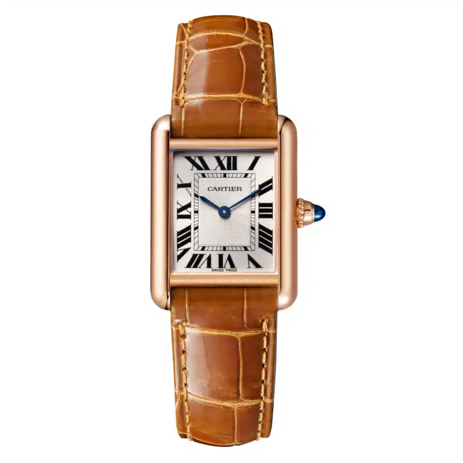 Cartier Tank Louis WGTA0010 Rose Gold 30mm With Brown Leather Watch/Silver Dial 2024