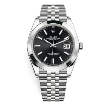 Rolex Datejust 41mm Jubilee 126300 Stainless Steel Watch Black Index Dial