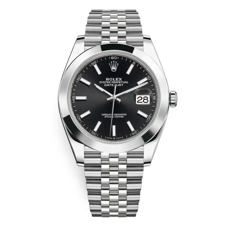 Rolex Datejust 41mm Jubilee 126300-0012 Black Index Dial Stainless Steel Watch