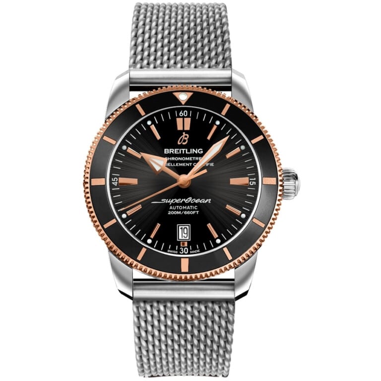 Breitling Superocean Heritage II UB2010121B1A1 Stainless Steel & Rose Gold Watch Black Dial