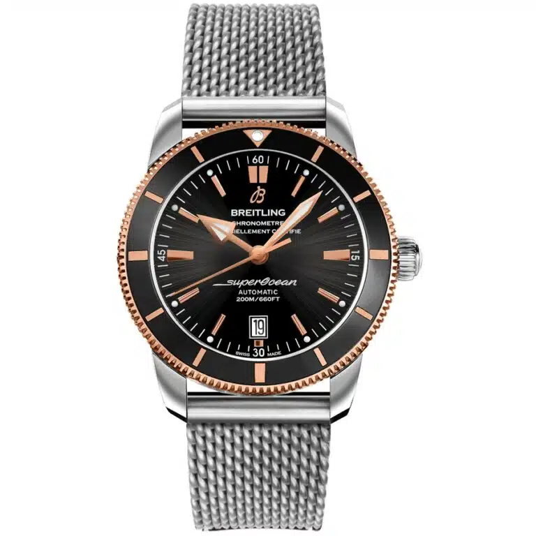 Breitling Superocean Heritage II UB2010121B1A1 Stainless Steel & Rose Gold Watch Black Dial