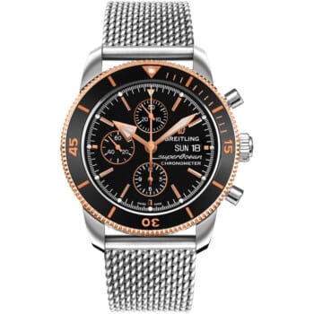 Breitling Superocean Héritage U13313121B1A1 Stainless Steel & Rose Gold Watch Black Dial