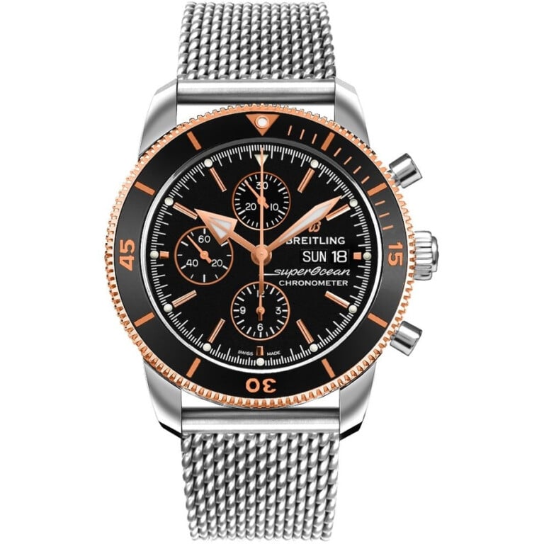 Breitling Superocean Héritage U13313121B1A1 Stainless Steel & Rose Gold Watch Black Dial
