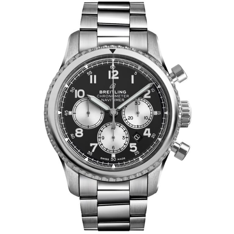 Breitling Navitimer 8 B01 Chronograph 43mm AB0117131B1A1 Stainless Steel Watch Black Dial
