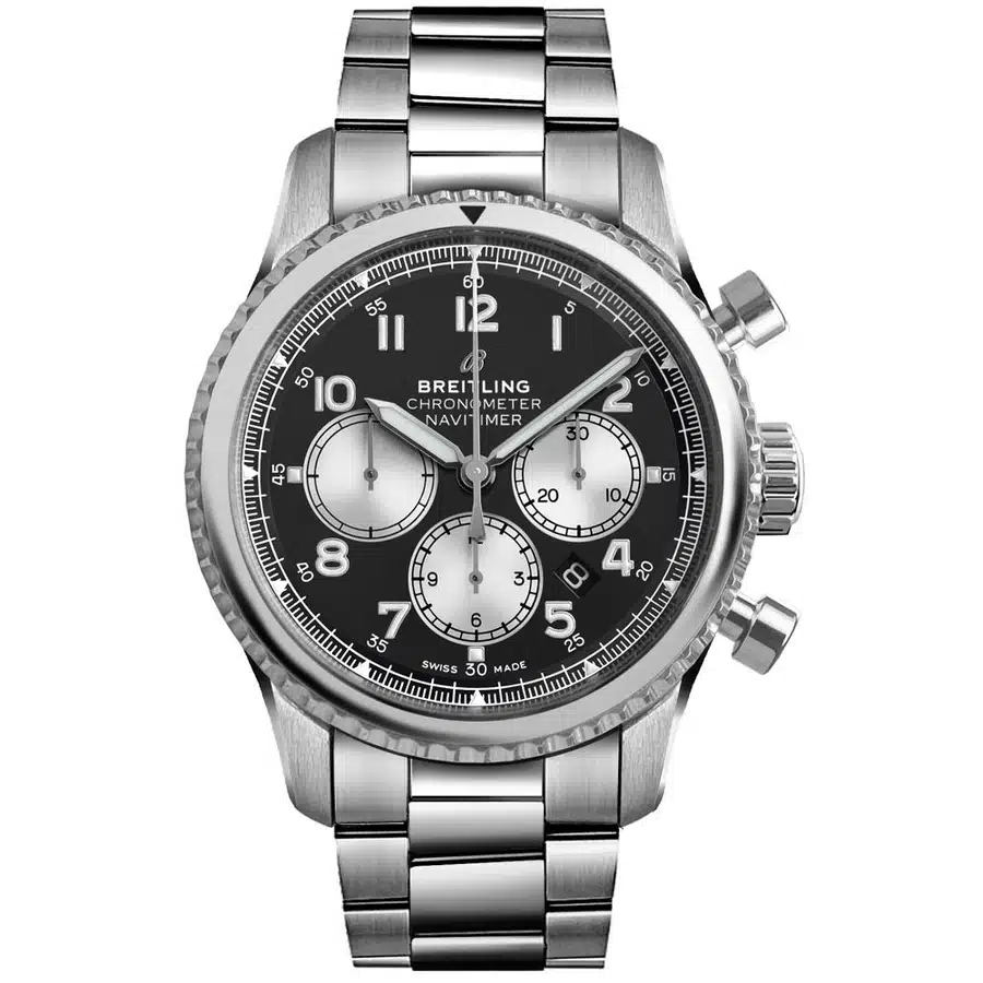 Breitling Navitimer 8 B01 Chronograph 43mm AB0117131B1A1 Stainless Steel Watch Black Dial