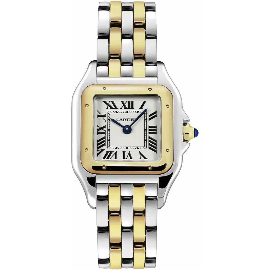 Cartier Panthère Stainless Steel With Yellow Gold Watch Silver Dial W2PN0007