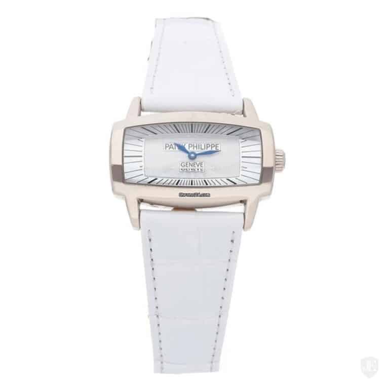 Patek Philippe Gondolo 4980g White Gold With White Leather Watch (White)