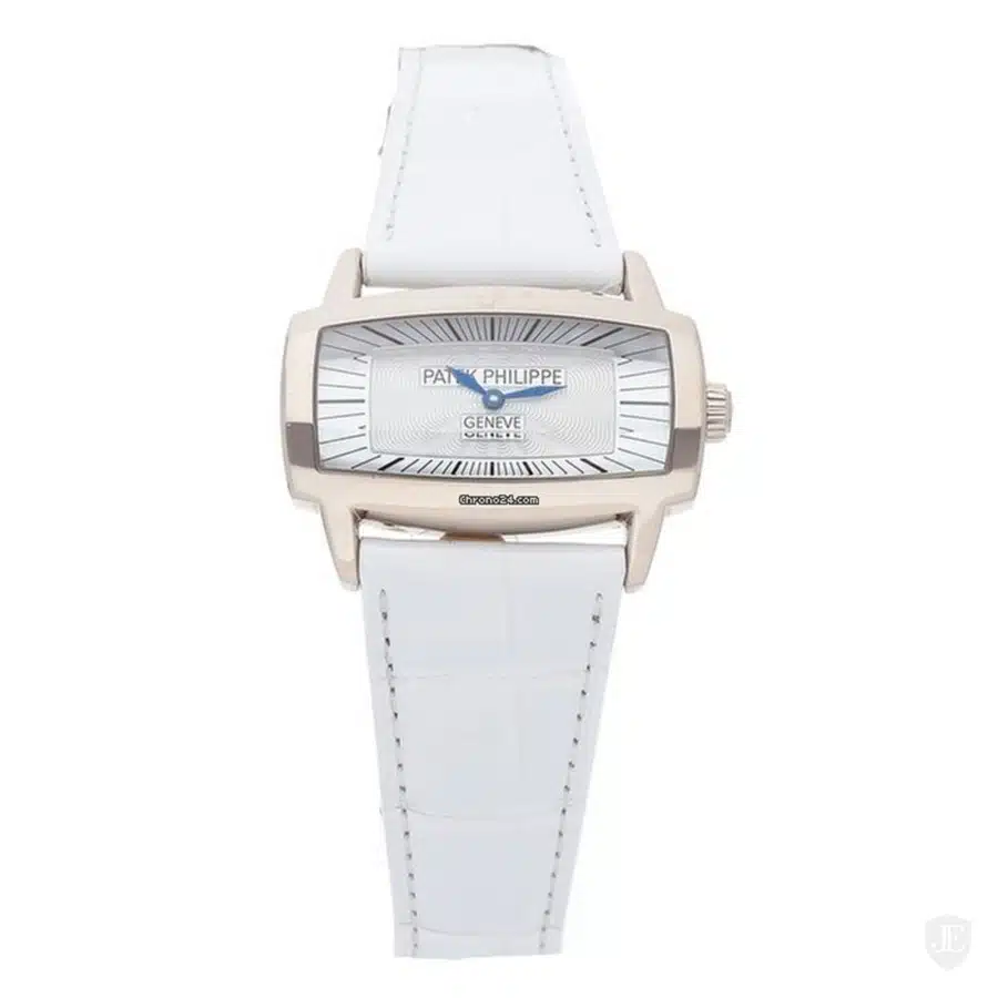 Patek Philippe Gondolo 4980g White Gold With White Leather Watch (White)