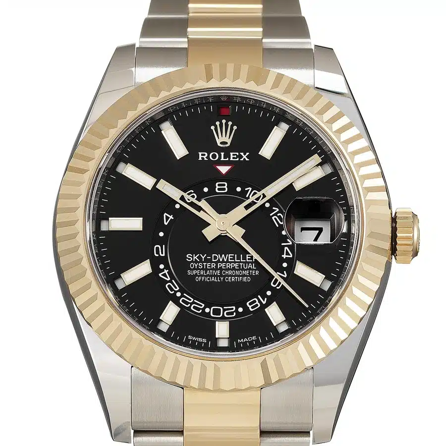 Rolex Sky-Dweller 326933-0002 Stainless Steel Yellow Gold with Black Dial Watch – image 2
