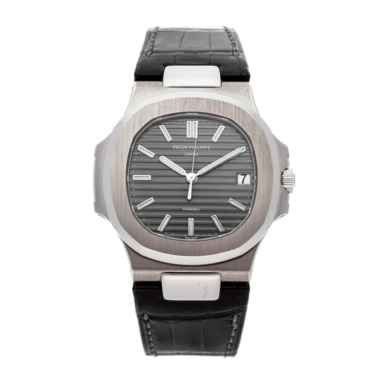 Patek Philippe Nautilus 5711G-001 White Gold With Black Alligator Leather Watch