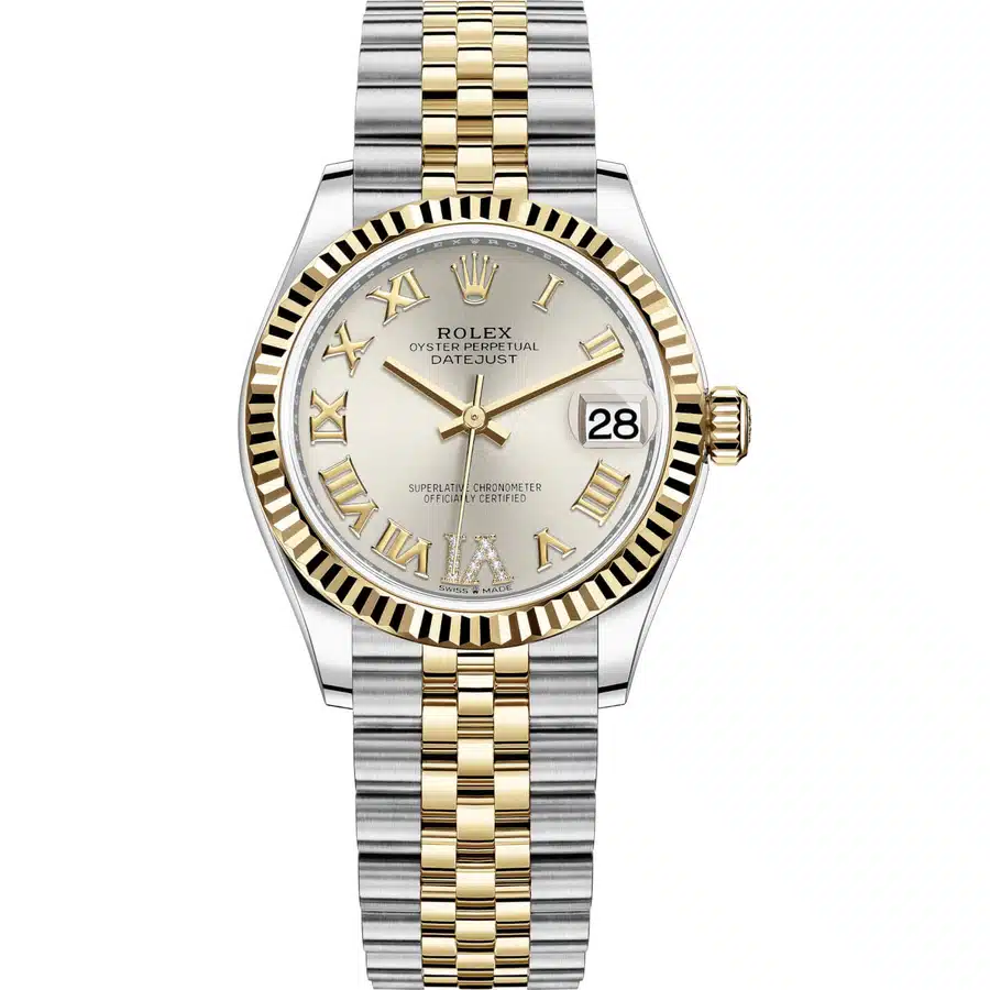 Rolex Datejust 278273 Jubilee Stainless Steel and Yellow Gold with Silver Dial Watch