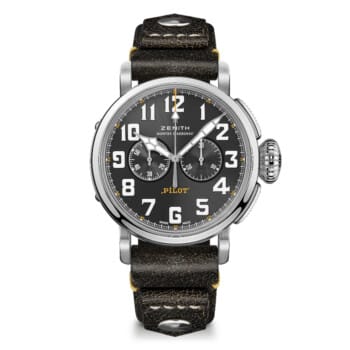 Zenith Pilot Type 20 Chronograph 03.2434.4069/20.I010 Stainless Steel with Black Leather Watch