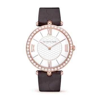 Van Cleef & Arpels Pierre Arpels VCARO3GL00 Rose Gold Case with Brown Crocodile Leather Strap