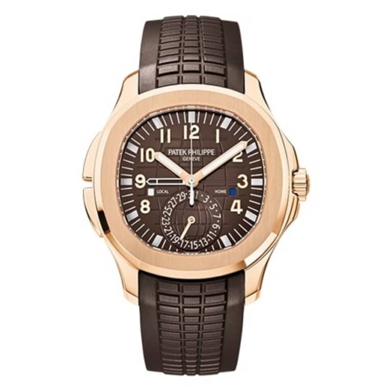 Patek Philippe Aquanaut 5164R-001 Rose Gold With Brown Rubber Watch Brown Dial
