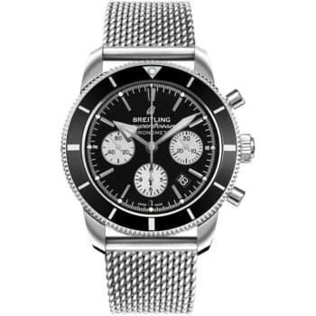Breitling Superocean Héritage II B01 Chronograph AB0162121B1A1 Stainless Steel Watch Black Dial