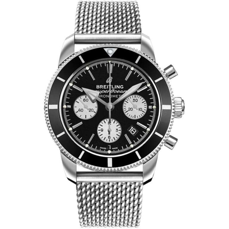 Breitling Superocean Héritage II B01 Chronograph AB0162121B1A1 Stainless Steel Watch Black Dial
