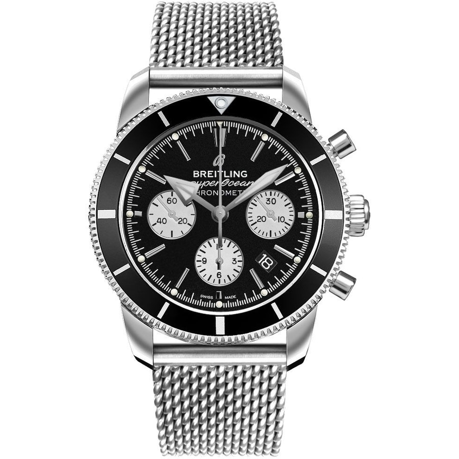 Breitling Superocean Héritage II B01 Chronograph AB0162121B1A1 Stainless Steel Watch Black Dial 2024