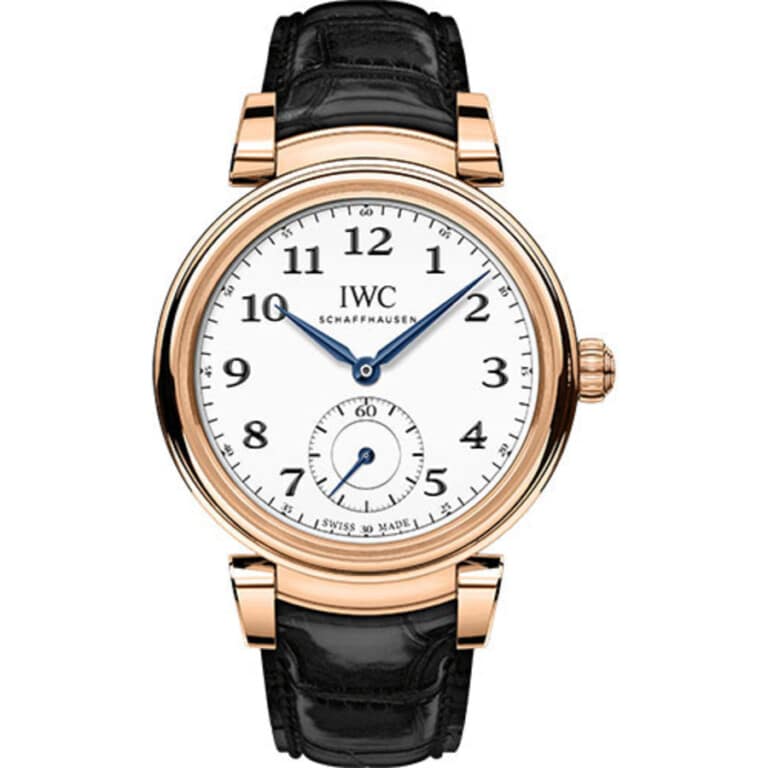 IWC Da Vinci IW358103 Rose Gold 40mm Black Leather Silver Dial
