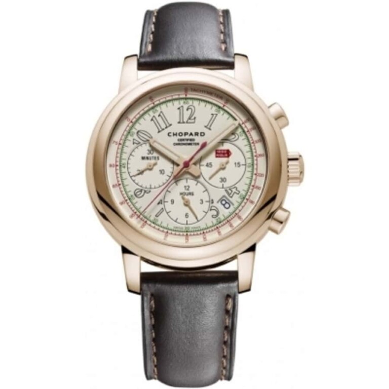 Chopard Mille Miglia 161274-5006 Race Edition with White Dial 18 Carat Rose Gold With Brown Leather Men's Watch 2024