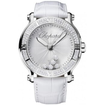 Chopard Happy Sport 288525-3003 Stainless Steel With White Leather Strap White Dial
