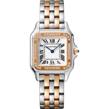 Cartier Panthère W3PN0007 Stainless Steel & 27mm Rose Gold Watch Silver Dial 2024
